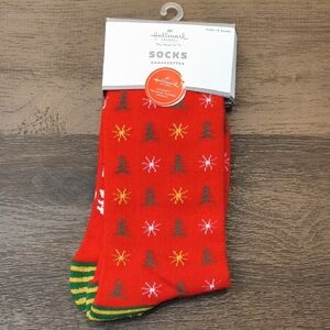 Hallmark Festive Red & Green Socks for Everyone, One Size NWT